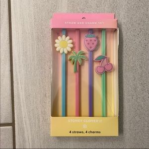Stoney Clover Lane x Target 4pk Straw & Charm Set